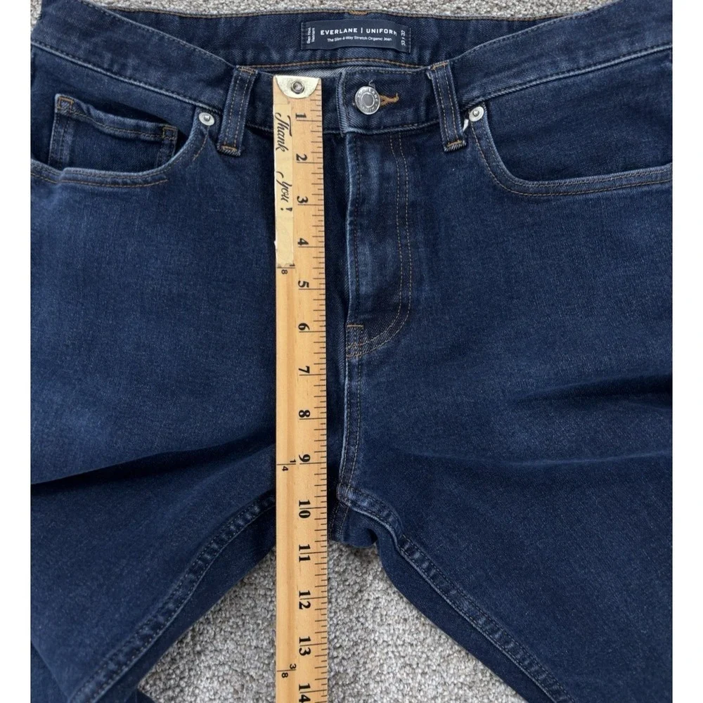 Everlane Uniform Slim 4-Way Stretch Organic Jean Mens 33x29* Blue Rinse Workwear